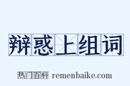 辩惑上组词是什么意思的图片
